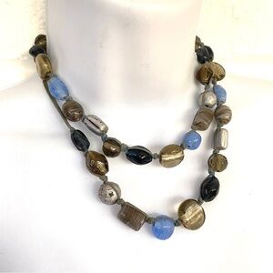 Glass Beads Hand-Knotted Cording 33"